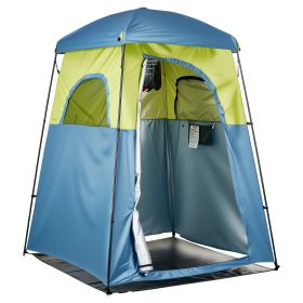 VEVOR Camping Shower Tent, 1 Room, Portable Privacy Tent Changing Room with Shower Bag, Ground Stakes, Ropes, Carry Bag, and Support Poles