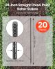 VEVOR Rebar Stakes, 24-Inch, Heavy-Duty 0.47 in Diameter, Straight Galvanized Steel Ground Anchors with Chisel Point End & Rust-Resistant Coating