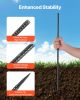 VEVOR Rebar Stakes, 24-Inch, Heavy-Duty 0.47 in Diameter, Straight Galvanized Steel Ground Anchors with Chisel Point End & Rust-Resistant Coating